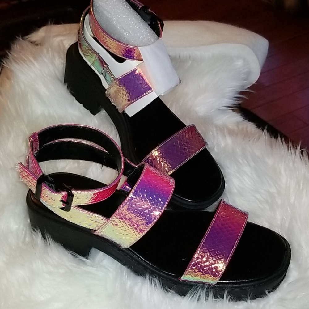 Mix No. 6 Petrova Platform Sandal Iridescent - Picture 4 of 9